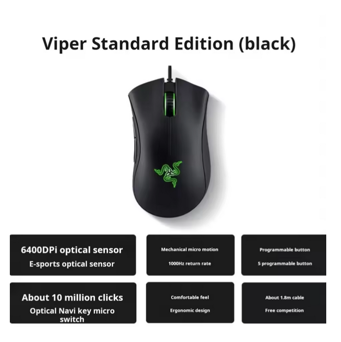 Razer DeathAdder Essential Optical Gaming Mouse - Black