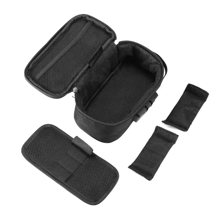 Smell Proof Stash Bag Carbon Lined Bag Lock Discreet Secure Rolling Box Portable