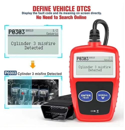 OBD2 Scanner OBD Code Reader Car Check Engine Automotive Fault Diagnostic Tool